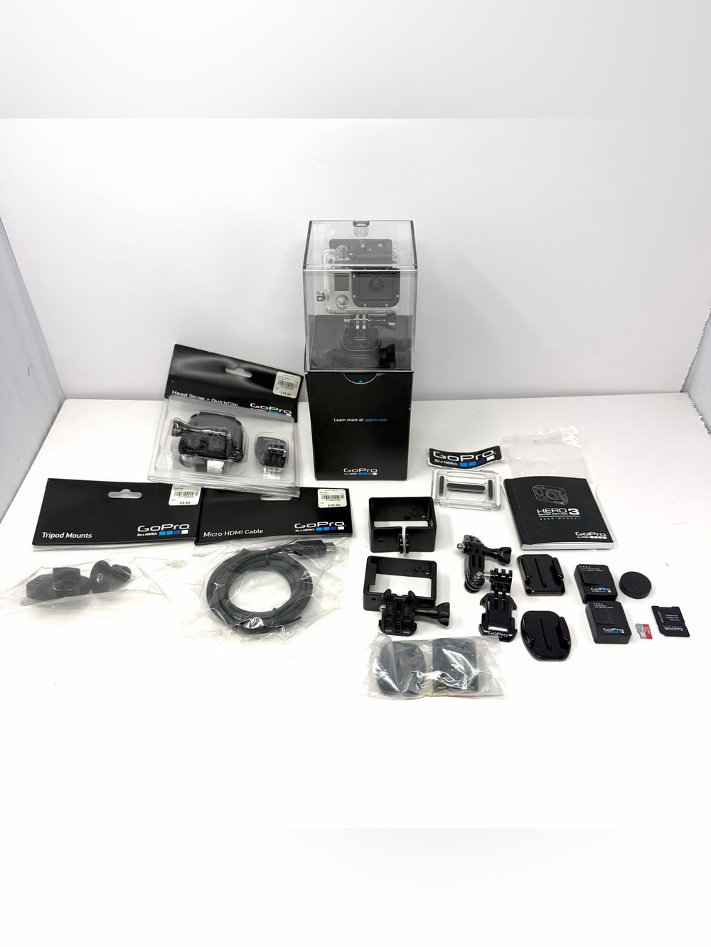 GoPro HERO3 Silver Action Camera Bundle Lots Of Accessories Excellent Condition!